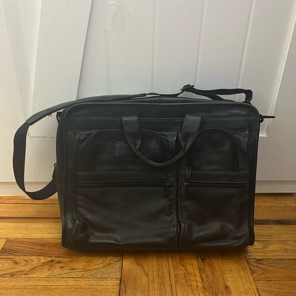 Tumi Classic Black Leather Briefcase